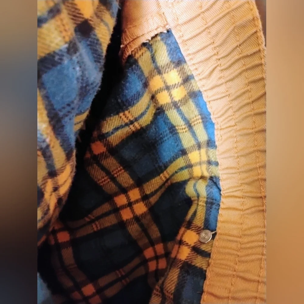 Men’s Haband's‎ Ice House Flannel Lined Slacks Sz 44S Khaki/Plaid Cozy Warm